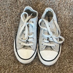 Silver Glitter Allstate Converse Chucks size 12